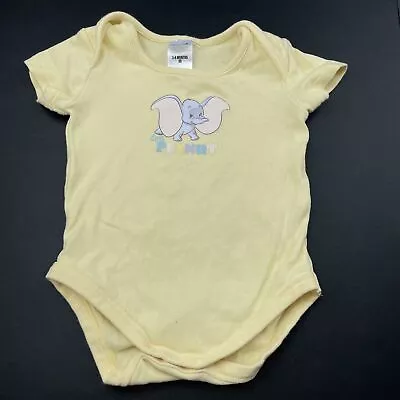 GirlsBoys Size 00 Disney Dumbo Soft Cotton Bodysuit / Romper EUC • $5.20