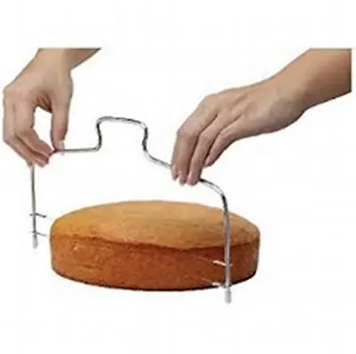 Cake Slicer Cutter Adjustable Wire Levels Bread Steel Baking Cake Tool UK • £5.99