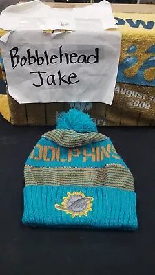 Nwt Nfl Miami Dolphins Logo Cap Hat Knit Cuffed Beanie Pom Youth Kid • $19.99