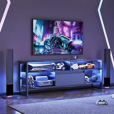 PS5&75in TVs LED Entertainment Center Gaming TV Stand With Power Outlet • $109.88