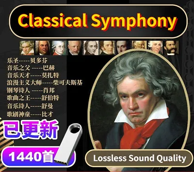 USB Flash Drive Classical Pure Music Symphony Beethoven Mozart Piano Car Music • $7.64