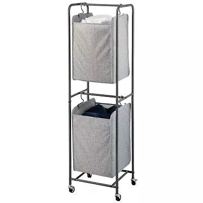 MDesign Vertical Portable Laundry Hamper Basket - Metal Frame • $70.99