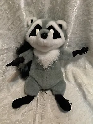 Disney Vintage Pocahontas Meeko Racoon Chattering Plush 14  Mattel 1995 Works • $15