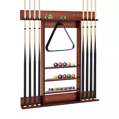£36.95 • Buy Billiards Pool Cue Rack Wall-Mounted Pool Stick Holder Holds Billiards Equipment