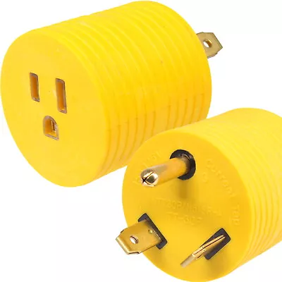 $9.97 • Buy Power Adapter 3 Prong 15 Amp Male To 30 Amp 110 Female TT30P To 5-15R, Mini Size