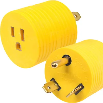 Power Adapter 3 Prong 15 Amp Male To 30 Amp 110 Female TT30P To 5-15R Mini Size • $9.97
