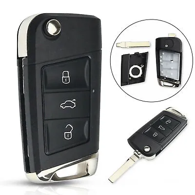 Fit For VW Volkswagen Golf 7 MK7 Skoda Octavia A7 Seat Key Case Shell 3 Btn • $8.34