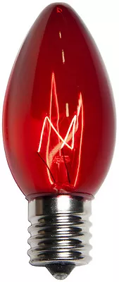 25 C9 Red Transparent Replacement Christmas Light Bulbs Holiday Wedding • $14.29