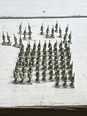 Lot Of 80 Unpainted Lead/Pewter MINIATURE TOY SOLDIERS • $150