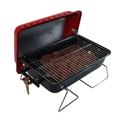 Crusader Table Top Gas Barbeque Grill Cooker With Lava Rock - Picnic Caravan • £39.99