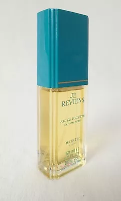 Vintage JE REVIENS Eau De Toilette WORTH Paris Perfume 1.7 Oz. Almost Full • $18.99