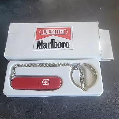 Vintage Marlboro Unlimited Victorinox Swiss Army Knife Illuminator Keychain NIB • $18.99