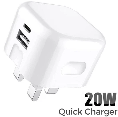 £2.49 • Buy For Samsung A54 A34 A14 A13 A53 A52s USB C Fast Charger 20W PD Wall Plug Adapter