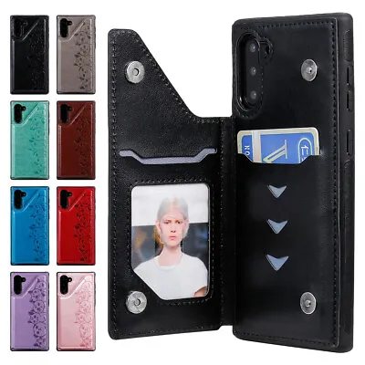 $9.02 • Buy Leather Card Holder Wallet Phone Case For Samsung Galaxy S20 S10 S9 S8 Note 10 9