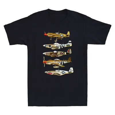 North American P-51 Mustang WW2 Fighter Funny Fighter Lovers Gifts Men's T-Shirt • $19.99