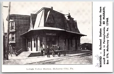 Lehigh Valley Station Mahanoy City PA Pennsylvania RARE UNP Postcard • $51