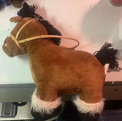 Vintage Cabbage Patch Kids Show Pony 1984 Plush Horse Doll Brown • $24.99