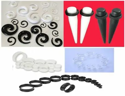 £3.95 • Buy Acrylic Ear Flesh Tunnels Tapers Spirals Expanders Stretchers O-Ring Plug Kit 
