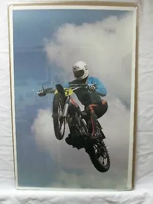 $89.98 • Buy Flying Cycle Moto Vintage Poster Garage 1972 Bike Motorcycle Dirt Bike Cng614