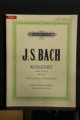 J.S.Bach Concerto In A Minor BWV 1041 Violin And Piano • £7.99