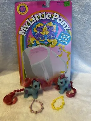 COMPLETE My Little Pony G1 Teeny Tiny Twins Baby Rattles And Tattles 1989 • $62