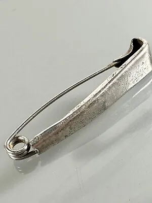 NAPIER Vintage 925 Sterling Silver Safety Pin B.A.R Monogram Brooch Pin • $29.50