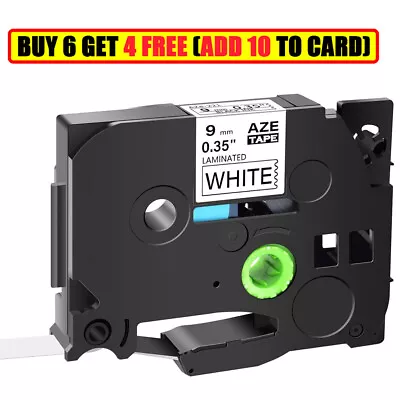 1PK TZ221 TZe221 P-Touch For Brother Black On White Label Tape 0.35  PT-1700 • $7.01