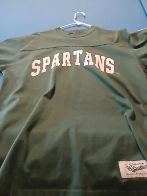 Michigan State MSU Spartans Colosseum Green SS Crew Neck Tee Shirt Men's L • $8