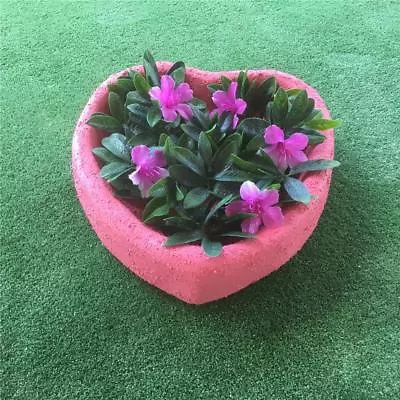 Large Rustic Heart Planter Mould Mold Garden Ornament Decor Flower Pot Plants • $67.99
