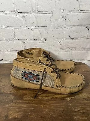 Women’s Minnetonka El Paso Aztec Suede Moccasin Ankle Boots 9 • $17.40