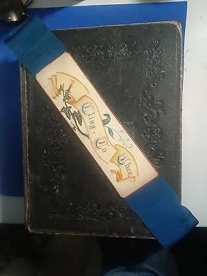 1847 Churches Appointed THE HOLY BIBLE Heavy  Leather Bound &  Original Bookmark • £26