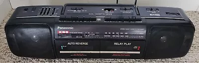 Panasonic RX-FT550 Dual Cassette XBS Bass System Vintage Boombox Ghetto Blaster • $78.99