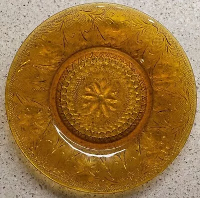 Vintage Indiana Glass Tiara Golden Amber Sandwich Dinner Plate 10.25 Excellent • $11.50