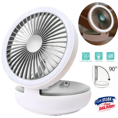 £6.99 • Buy Mini Desk Fan Portable Table Desktop Cooler 3 Speed Small Quiet USB Rechargeable