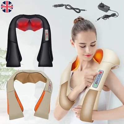 3D Kneading Back Massager Shiatsu Neck And Back Massager Neck Shoulder Massager • £20.55