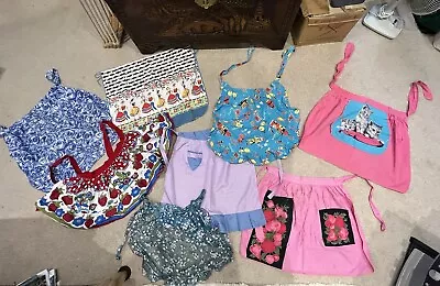 £20 • Buy Vintage 50s 60s 70s HALF APRON PINNY JOB LOT BUNDLE Colourful Cats X 8