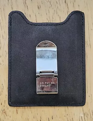 Men's Fossil Wallet Money Clip Black Leather Front Pocket NEW W/Gift Box  • $15