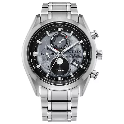 Citizen Eco Drive Tsuki-yomi A-T Gray Dial Super Titanium BY1010-57H Watch • $637