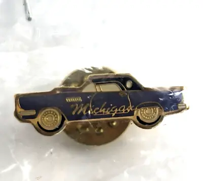 VTG Michigan Ford Thunderbird Enamel Pin Automobile Hub Car Capital MI Souvenir • $14.99