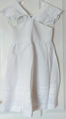 Zara Kids White Summer Dress Size 7 Years Old • £10.80