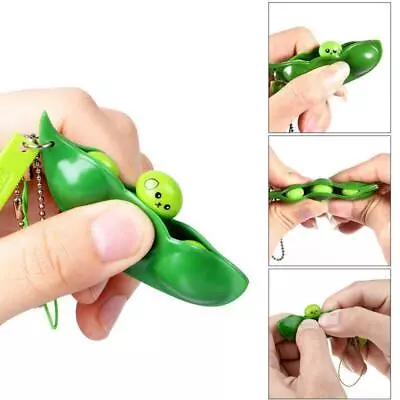 £3.49 • Buy Banana Pea Popper Fidget Toy - Anti-Anxiety Stress Autism Sensory Keyring XMAS