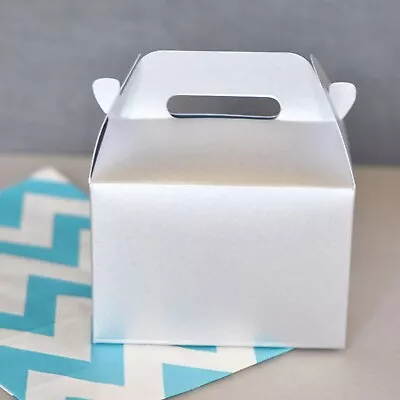 12 Silver Gable Candy Boxes Wedding Shower Party Favors Decorations MW18664 • $9.99