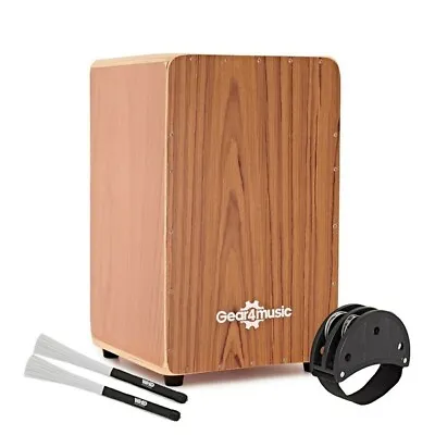 Cajon By Gear4music Teak With Bag And Accessories • £89.99