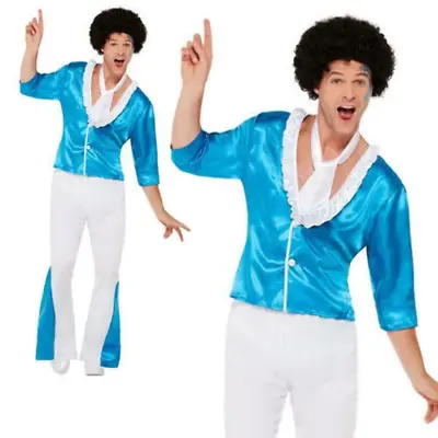 70s Super Trooper Glam Costume Mens Disco Dancing Fever Fancy Dress Outfit • £15.99