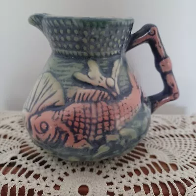 Shorter And Sons Majolica Staffordshire England Fish Pitcher Matte Finish 4.5” • $24.95