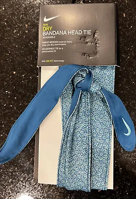 £14.42 • Buy New Nike Adult Unisex Dry Bandana Head Tie Reversible Blue One Size Unisex NWT