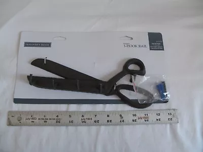 (1) NEW 8  Cast Iron Scissors 3-Hook Rail Keys Light Jackets Tool Shop Garage • $19.90