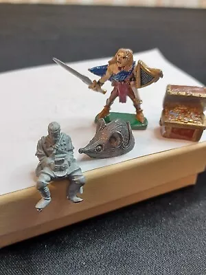 Vintage D&D & Assorted Lead Pewter Miniature Lot Of 4 Grenadier Some Painted  • $25
