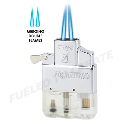 Thunderbird Butane Insert Double Blue Torch Clear Bottom Vector Works W/ Zippo  • $18