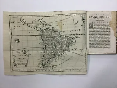 Muratori IL CRISTIANESIMO FELICE NELLE MISSIONI Book Map Paraguay 1746 • $1000